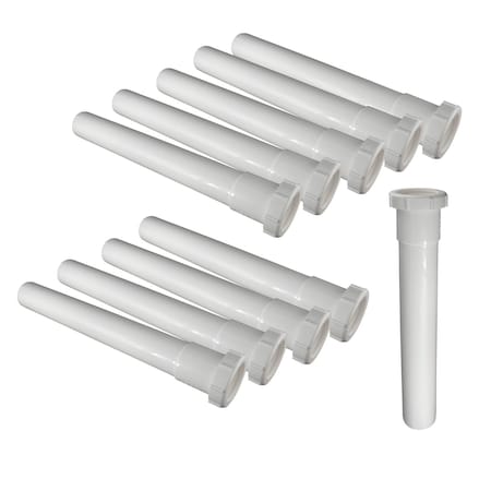 Keeney Mfg 1.5-in x 12-in Plastic Slip Joint Extension Tube, Contractor 10-Pack 40-12WRUK-10